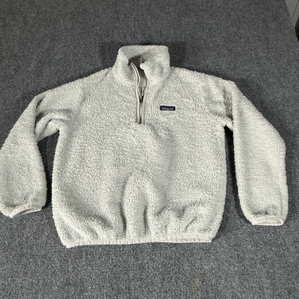 Patagonia Womens Los‎ Gatos 1/4 Zip Fleece Pullover Grey Sherpa Size S